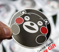 โลโก้คุมะมง ติดท้ายรถยนต์ ประดับยนต์ ฮอนด้า  7 cm KUMAMON EMBLEM ALUMINUEM LOGO MASCOT CIRCLE JDM HONDA JAZZ CITY CRV ACCORD CIVIC TOYOTA