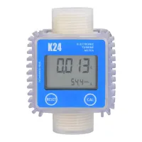 1pc K24 Digital Diesel Oil Fuel Meter Gauge Turbine Meter For Chemicals Liquid Water Ultrasonic Hot in Industrial Commercial Electrical Trade Tools Te