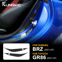 Airspeed แผ่นคาร์บอนแท้เคสกันกระแทก44.5ซม. สำหรับ21-23 Subaru BRZ GR86ประตูกันชนประตูด้านในสติกเกอร์ป้องกันขอบอุปกรณ์ตกแต่งภายใน