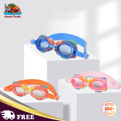 แว่นตาว่ายน้ำสำหรับเด็ก J1แว่นตาว่ายน้ำลายการ์ตูนปรับได้กันน้ำตัดหมอกออกแบบตามหลักสรีรศาสตร์สำหรับเด็กหญิงเด็กชาย