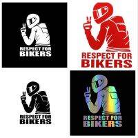 Respect For Bikers Car Sticker Waterproof Reflective Sticker Decal Funny Vinyl Bike Motorcycle Car Accessories Decoration Decals  Emblems