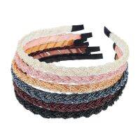 6 Pieces Beaded Hair Hoop Headband Bead Hair Band Women Girls Hair Accessories