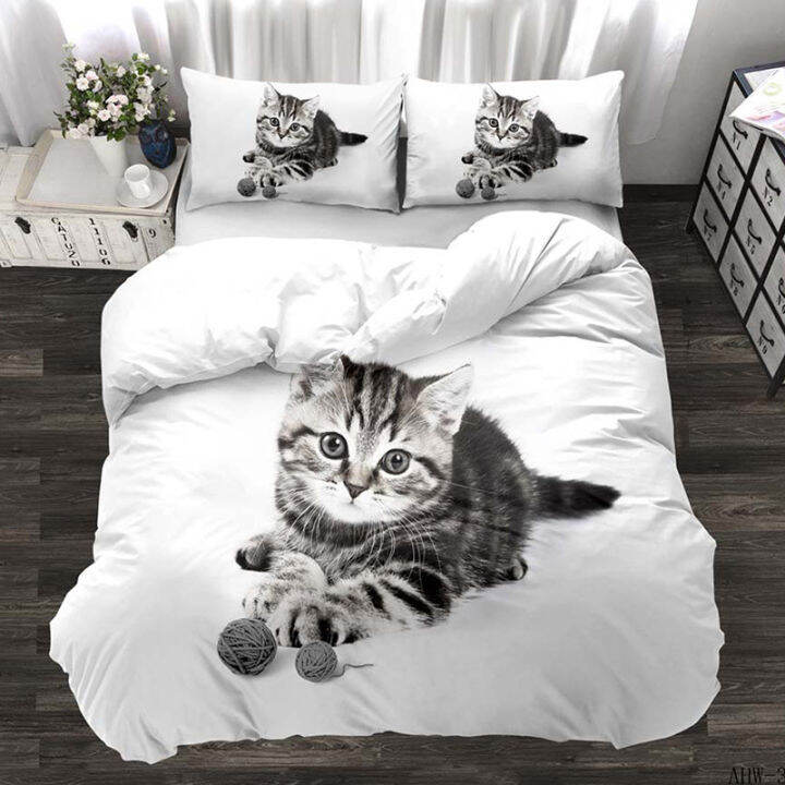 3d-digital-printing-23pc-animal-cat-pattern-quilt-cover-pillowcase-double-bed-set-sheet-cover-quilt-soft-microfiber-bedding-set