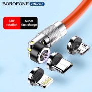 Borofone BFF 3 Trong 1 20W Từ Tính sạc nhanh USB 6A Cáp Sạc Nhanh Loại C