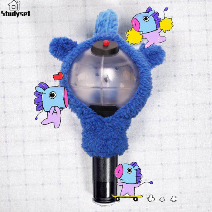 Studyset IN stock Plush Head Cover for KPOP BTS BT21 Army Bomb Light