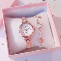 【Hot Sale】 Temperament rhinestone watch girl mini dial bracelet style winding simple student