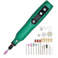 Cordless Rotary Tool 3.7V Li-Ion Power 5 Variable Speed USB Charging Multi-Purpose for Light-Duty DIY Crafting Polishing Waxing Drilling Engraving Green