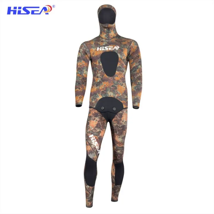 5mm wetsuits men spearfishing suit camo neoprene yamamoto suit Split