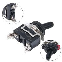 1pc Heavy Duty On Off Small SPST Toggle Switch Silver Metal 2-positions Waterproof Cover 12V