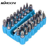 KKmoon 33Pcs ป้องกันการงัดแงะ CRV6150 Torx Hex Star ชุดบิต M-แม่เหล็กผู้ถือสำหรับเครื่องเจาะไขควงไขควง Bits อุปกรณ์ทำมือพร้อมเคสใส่ของ ไขควงอย่างดี