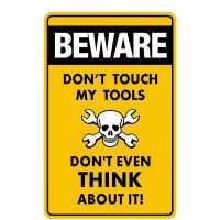 20x31 Cm 1 Pcs Beware Dont Touch My Toolsdon 39;t Even Think about Car Stickers Decal Anime Cute Car Accessories Decoration