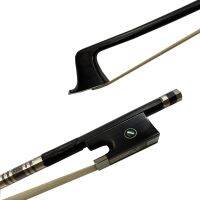 [COD] free shipping 1pc of 4/4 Violin Bow black Carbon Violin/Fiddle Ebony Frog Inlay Horsehair 3/41/21/4