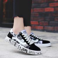 Plus Size 34-45 Men Women Couple Sneakers Low Canvas Shoes VANS OLD SKOOL CLASSIC Doodle