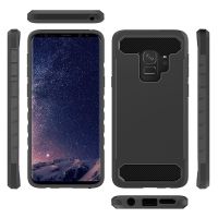 ℗◎ Group Vertical For Samsung S9 2 in 1 Carbon Fiber Pattern Protection Back Cover Mobile phone cover QKCR60