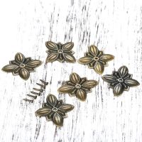 ☼☫ 50pcs Vintage Upholstery Nails 30x27mm Antique bronze Jewelry Gift Box Door Sofa Decorative Tack Stud Pushpin Doornail