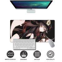 Genshin Impact Mouse Pad Plus Size Hutao Gaming MousePads Table Mat Large Size  Waterproof Non-Slip Rubber Base and Durable Mat for Computer 600mm*300mm