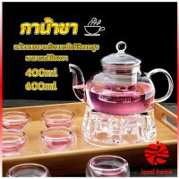 Local home กาชงชา ทนต่ออุณหภูมิสูง กาน้ำชา แก้วคุณภาพสูง 400ml 600ml Glass teapot