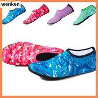 WENKEN Unisex แบน เด็ก โยคะเดิน กีฬาโต้คลื่น รองเท้าชายหาด ถุงเท้าดำน้ำ รองเท้าอควา สระว่ายน้ำ