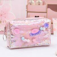 ▪ Star Pencil Case Glitter Large Capacity Pencilcase Pen Makeup Case Supplies Pencil Bag School Box Pencil Pouch Stationery