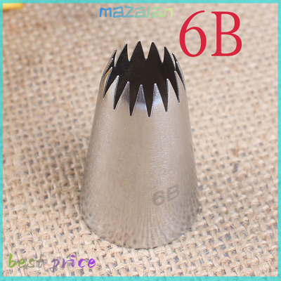 mazalan 6B stainless STEEL icing nozzle Decor เคล็ดลับเค้กอบขนมตกแต่ง