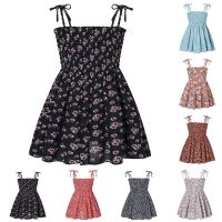 【LZ】◙  Vestido suspensor de alça para menina cor sólida saia princesa Bib roupas infantis roupas para menina 1Y-5Y