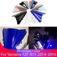 กระจกรถจักรยานยนต์สำหรับ Yamaha YZF V2 R15 2013 2014 2015 2016 YZFR15อุปกรณ์เสริมกระจกบังลมบอลลูนคู่ Fairing Deflector