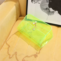 Lipstick Cell Phone Elegant Shoulder Bags Purse Tote Portable Transparent Fashion Jelly Handbag