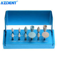 AZDENT ทันตกรรมคอมโพสิตขัดชุด RA 1112สำหรับความเร็วต่ำ Contra มุม Handpiece ซิลิโคนอ่อนนุ่มเพชรขัดสำหรับคอมโพสิต