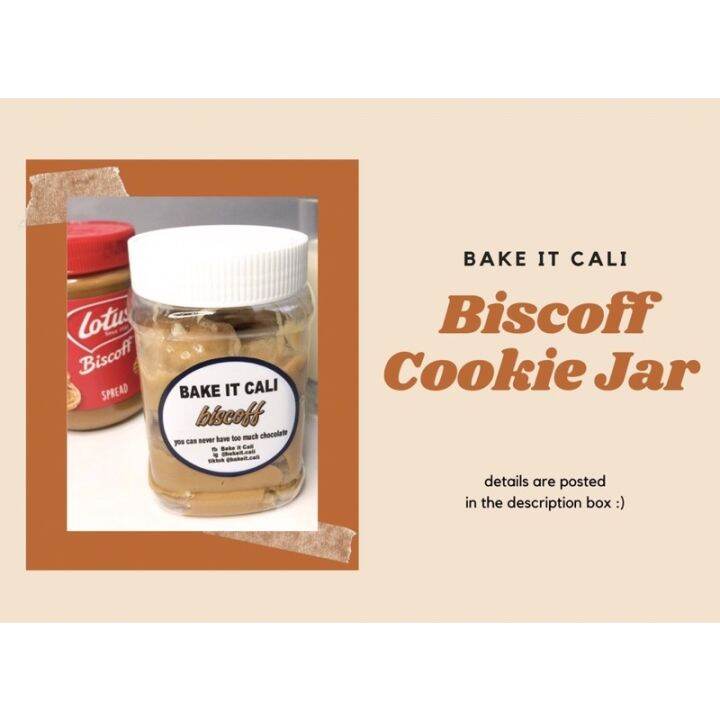 ♘Bake it Cali Lotus Biscoff Cookie Jar Lazada PH