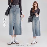 Theyourlooks  พร้อมส่ง Seoul denim skirt กระโปรงยีนส์ยาว  (TYL536)