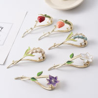 Metal Pearl Hair Claw Clip Women Hair Bun Twist Hairpin Flowers Headband Rhinestone Banana Barrettes tail Hair AccessoriesTH