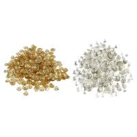 1000pcs 6mm Beautiful Bead Flower Bead Caps For Jewelry Making Silver Tone &amp; Gold Tone