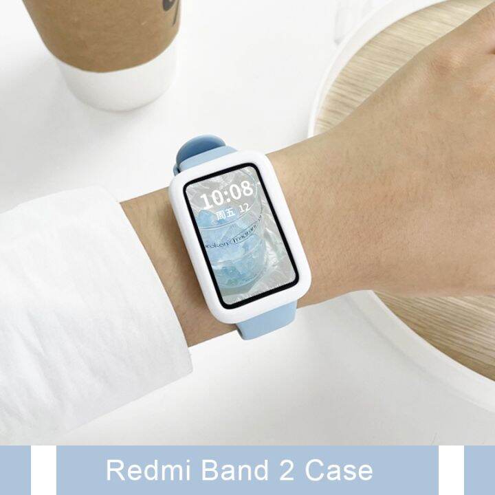 เคสซิลิโคนอ่อนนุ่มสำหรับ-redmi-smart-band-2-สาย-tpu-ป้องกันหน้าจอป้องกันรอยขีดข่วนอุปกรณ์เสริมเปลือก