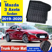 พรมพรมเช็ดเท้าท้ายรถสำหรับ Mazda 3 BP รถเก๋งขนาดใหญ่2019 2020ถาดที่รองเท้าสัมภาระแต่งรถ