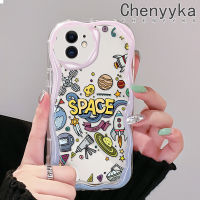 เคส Chenyyka สำหรับ iPhone 11 11 Pro 11 Pro Max เคสการ์ตูนดาวเคราะห์จักรวาลสีสันสดใสป้องกันด้วยคลื่นเนื้อครีมเคสโทรศัพท์โปร่งใสเคสกันกระแทกซิลิโคนอ่อนชัดเจน