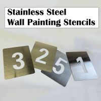 80/100mm Wall Stencils Engraving Painting Numbers Letters Spray Paint Templates Moulds Floor Signs