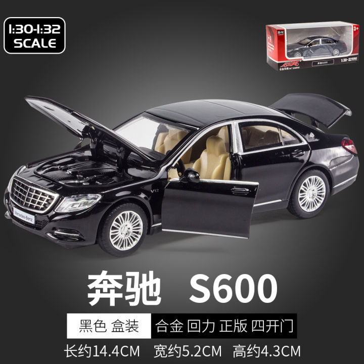 1-32-benz-s600จำลองล้อแม็กรถยนต์รุ่นดึงกลับรถเด็กเครื่องประดับเครื่องประดับรุ่น