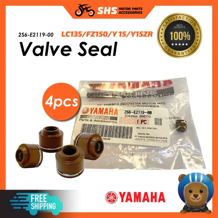 100 ORIGINAL YAMAHA LC135 / FZ150 / Y15 / Y15ZR / VALVE SEAL 4PCS 1SET
