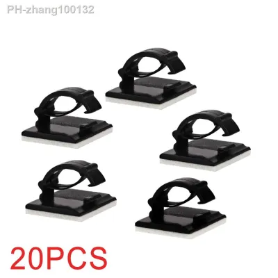 20Pcs Cable Clamp Self-adhesive Adjustable Line Holder Organizer Cable Clamp Clips for Computer Desk Cable Arrangement