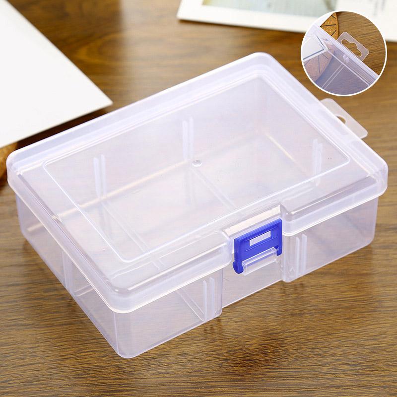 Mini Clear Plastic Storage Box Jewelry Tool Craft Container Beads Organizer Case 