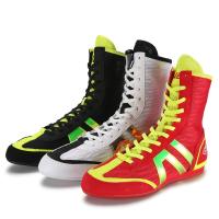 Mens Wrestling Shoes Boxing Shoes Martial Arts Taekwondo Sanda Training Special Training Shoes High-top Boxing Sneakers