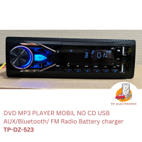 (1ตัว) วิทยุรถยนต์ MP3 NO CD DZ วิทยุตัวสั้น ไม่มีช่องใส่CD มี FM Radio, Bluetooth, USB Port ,Charger Port AUX TP-DZ-523