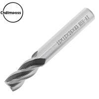 ChgImposs 12Mm 4ขลุ่ย HSS &amp; อะลูมิเนียมปลายบดตรง Shank