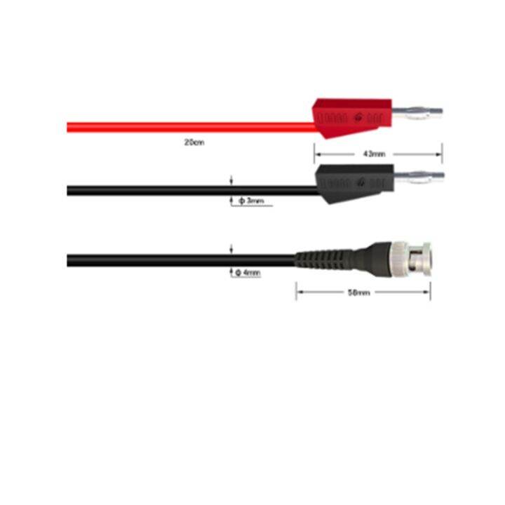 p1009-bnc-to-dual-4mm-stackable-banana-plug-test-lead-probe-bnc-cable-for-oscilloscope-signal-generator-120cm