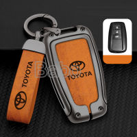 【Available】Toyota Corolla Altis Corolla Cross Camry RAV 4 Zinc Alloy Leather Clear TPU Anti Scratch Remote Key Cover Case With Keychain