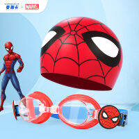 =-=.[การเคลื่อนไหว]หมวกว่ายน้ำเด็กดิสนีย์ หมวกว่ายน้ำซิลิโคน Marvel Spider-Man Bullet Head หมวกว่ายน้ำดำน้ำขนาดใหญ่