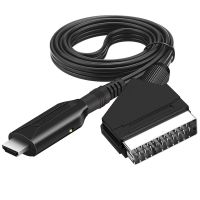 Type NTSC คุณภาพ PS3 /Pal Upscale อุปกรณ์แปลงค่าสายดิจิตอล HDMI แปลงสายเคเบิลอะแดปเตอร์เสียงสายสคาร์ทไปเป็นเอชดีเอ็มไออะแดปเตอร์สคาร์ทไปเป็นเอชดีเอ็มไอแปลง