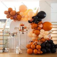 Boho Wedding Decoration Doubled Matte Orange Balloons Garland Autumn Decor Cream Peach Apricot Ballon Arch Kit Eve Celetion