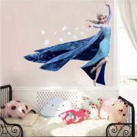 hotx【DT】 Cartoon Snowflakes Wall Stickers Kids Room Decoration Diy Decals Anime Mural Frozen Movie Poster
