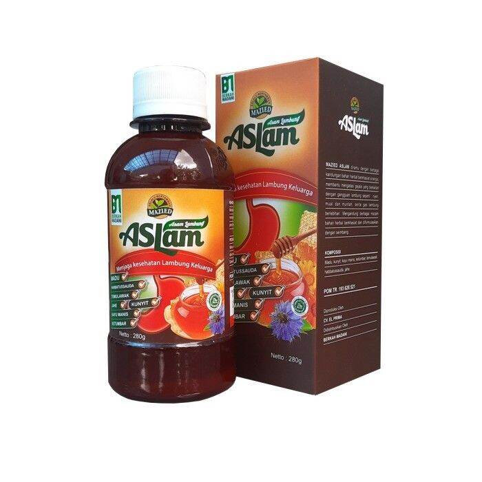 Madu Aslam 280 gr Herbal Asam Lambung Maag Kembung Masela Gerd BPOM ...
